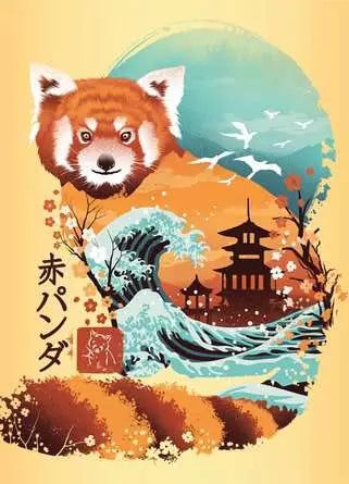 Cat Warrior Red Panda and Dragon - 3 x 100 pcs