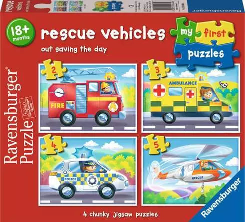 My First Puzzles - Rescue Vehicles - 2 to 5 pcs