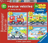 My First Puzzles - Rescue Vehicles - 2 to 5 pcs