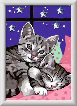 CreArt - Sleepy Kitties with Gems