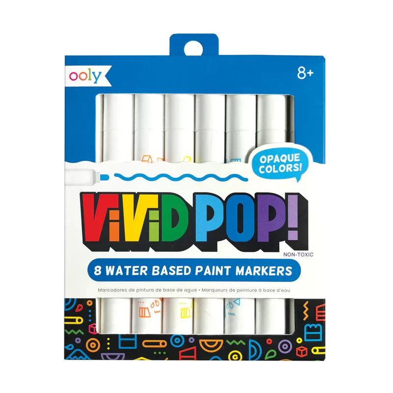 Vivid Pop - Water-Based Opaque Paint Markers - Classic Colors (8)