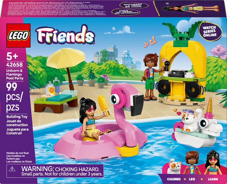 La soirée piscine avec la licorne et le flamant rose - Friends