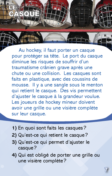 Lecture à la carte - Repérage - Hockey (Fr)
