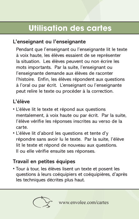 Lecture à la carte - Stratégies en lecture (Fr)