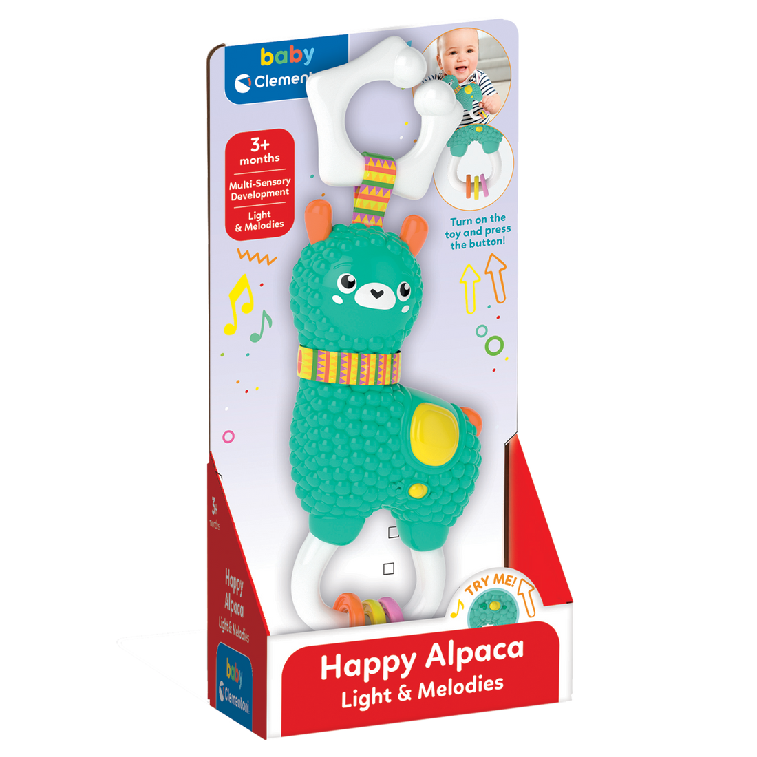 Interactive Rattle - Happy Alpaca
