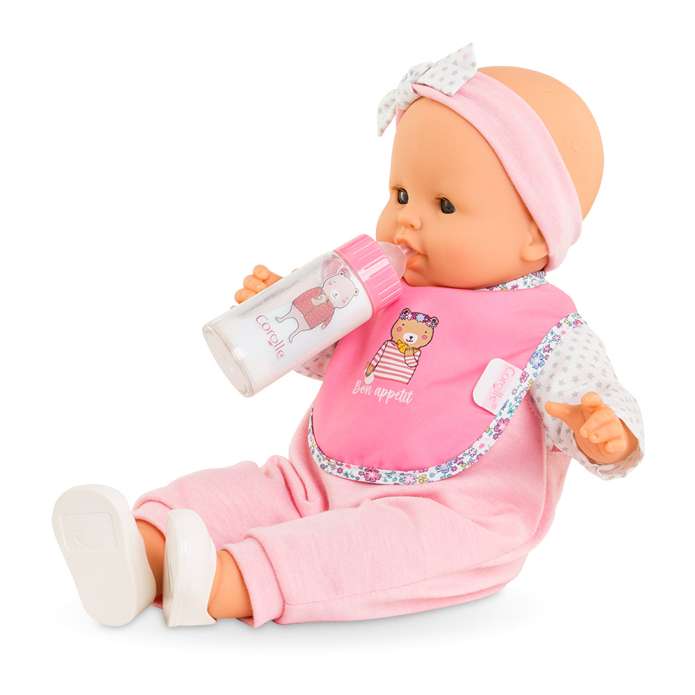 Bib and Magic Milk Bottle for 36 to 42 cm Corolle Dolls