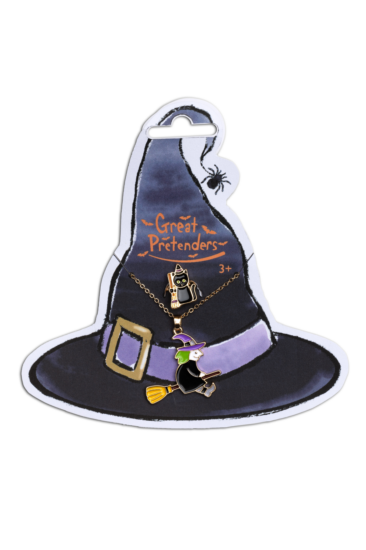 Necklace and Ring - Witch and Black Cat