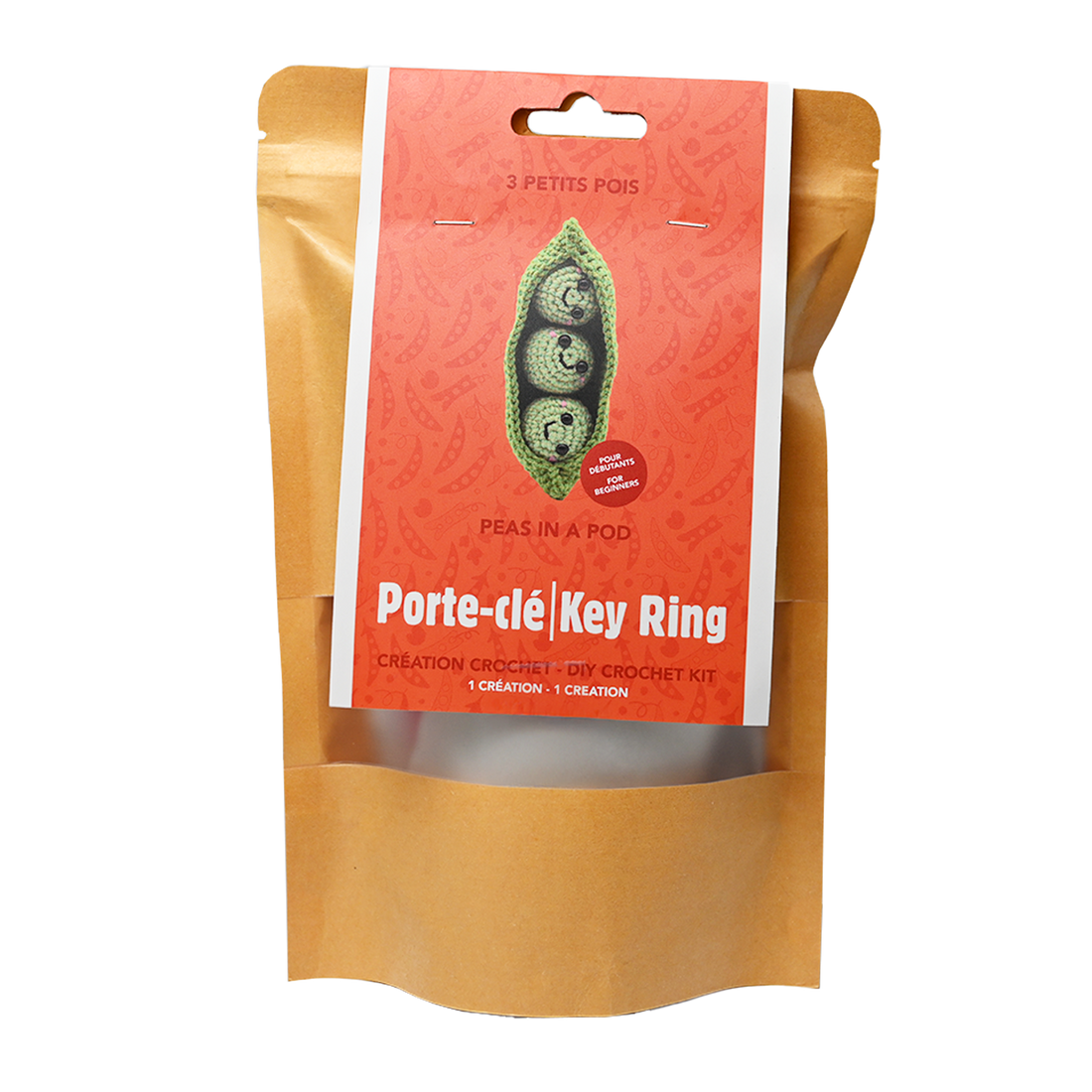 DIY Crochet Key Ring - Peas in a Pod (Bil)