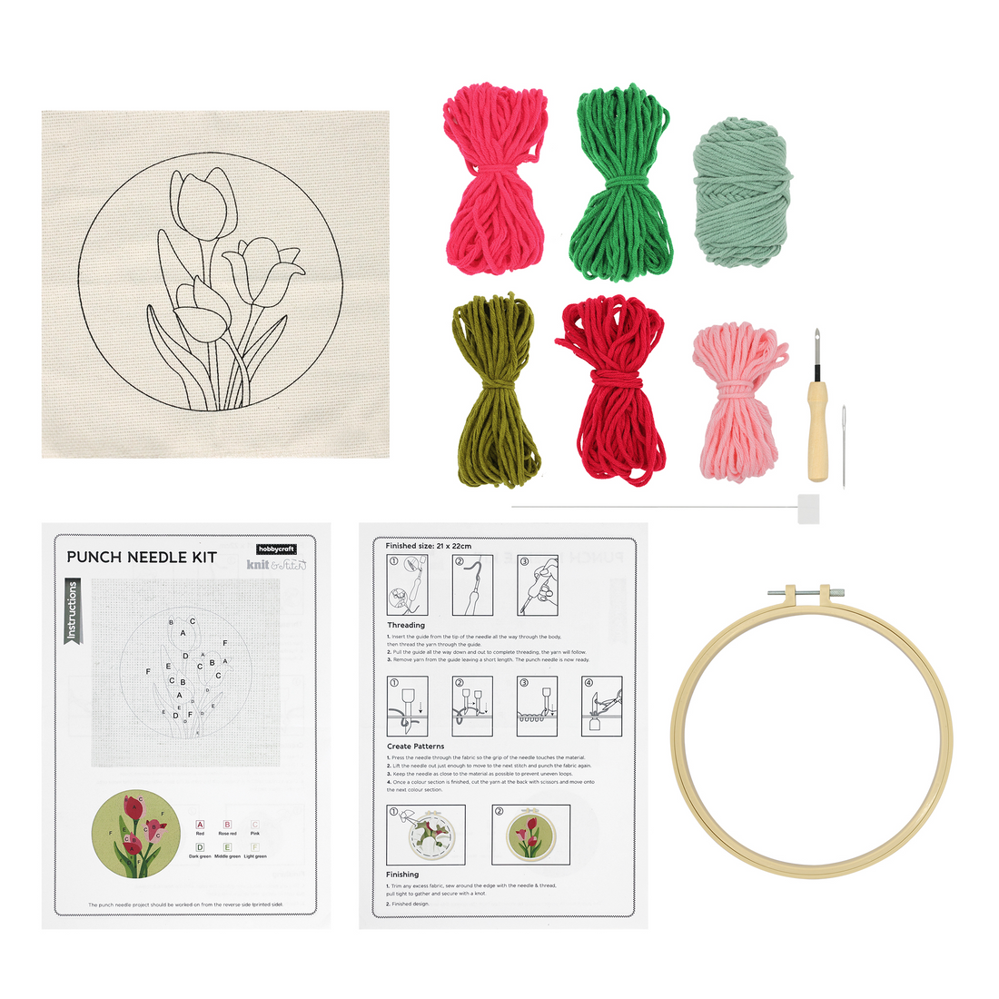 Punch Needle Kit - Flowers (Bil)