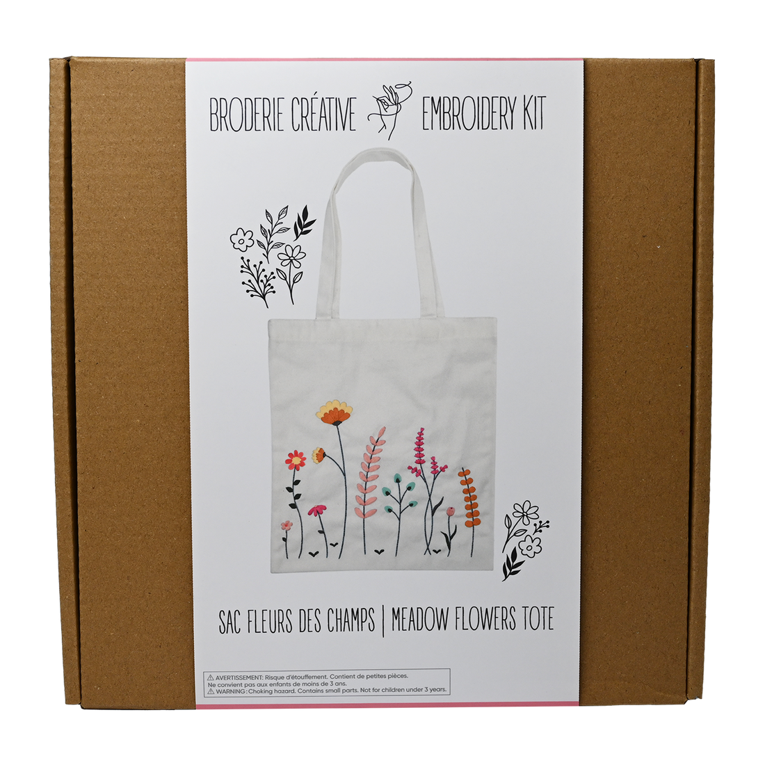Embroidery Kit - Meadow Flowers Tote