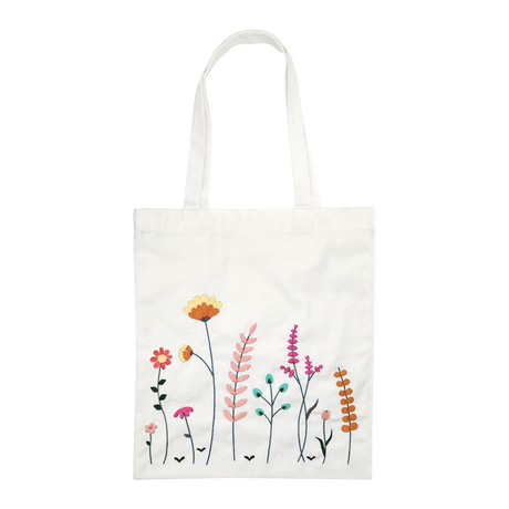 Embroidery Kit - Meadow Flowers Tote
