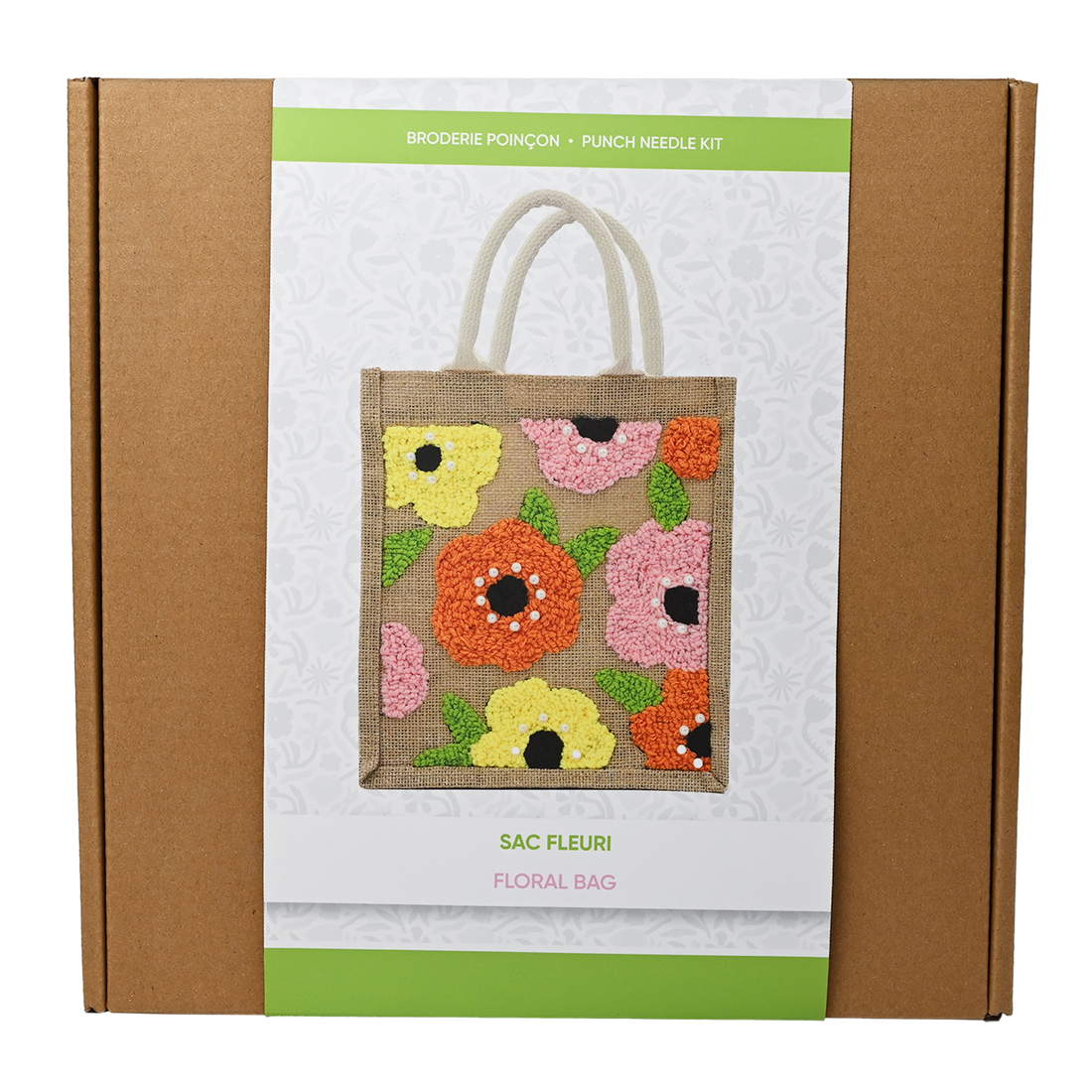 Punch Needle Kit - Floral Bag (Bil)
