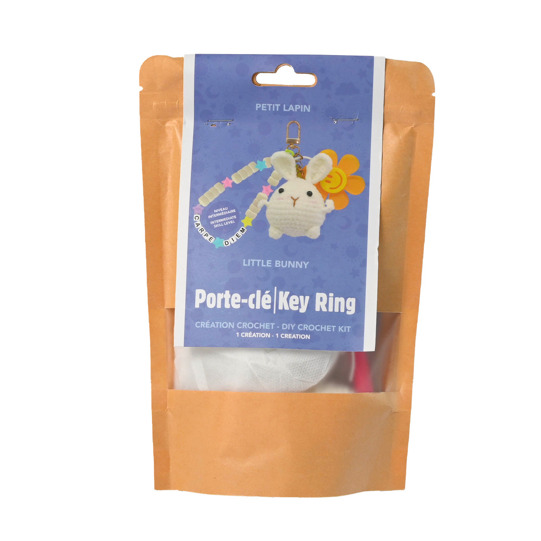 Kit DIY porte-clés crochet - Petit lapin (Bil)