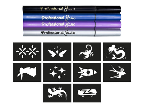 Buki Professional Studio - Silver Tattoo Pens (Multi)