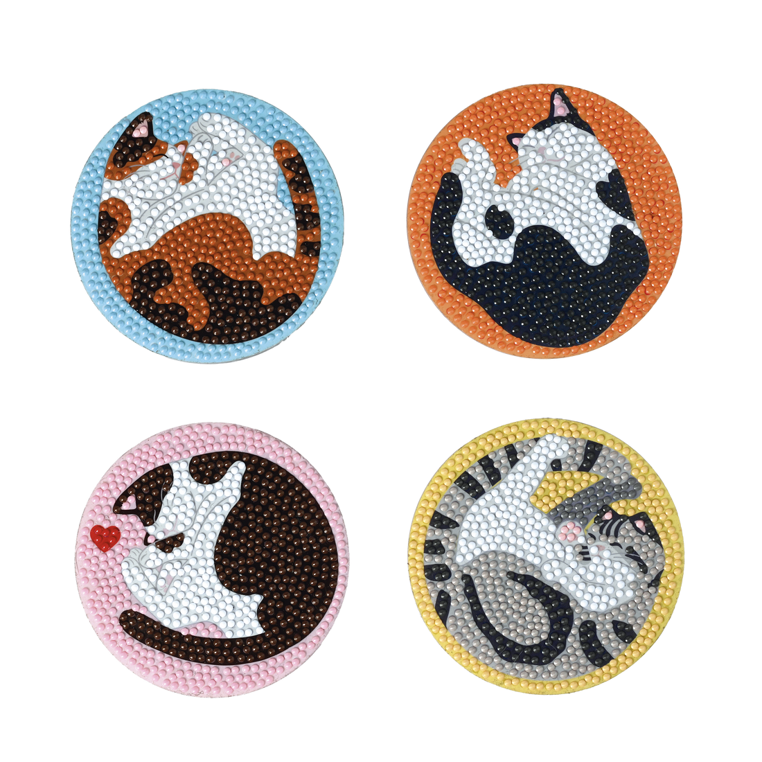 DIY Diamond Art Coasters - Cats (Bil)