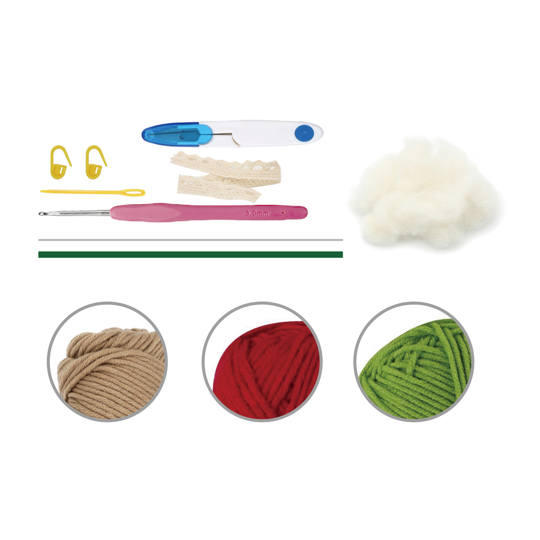 Kit DIY crochet - Roses en pot (Bil)