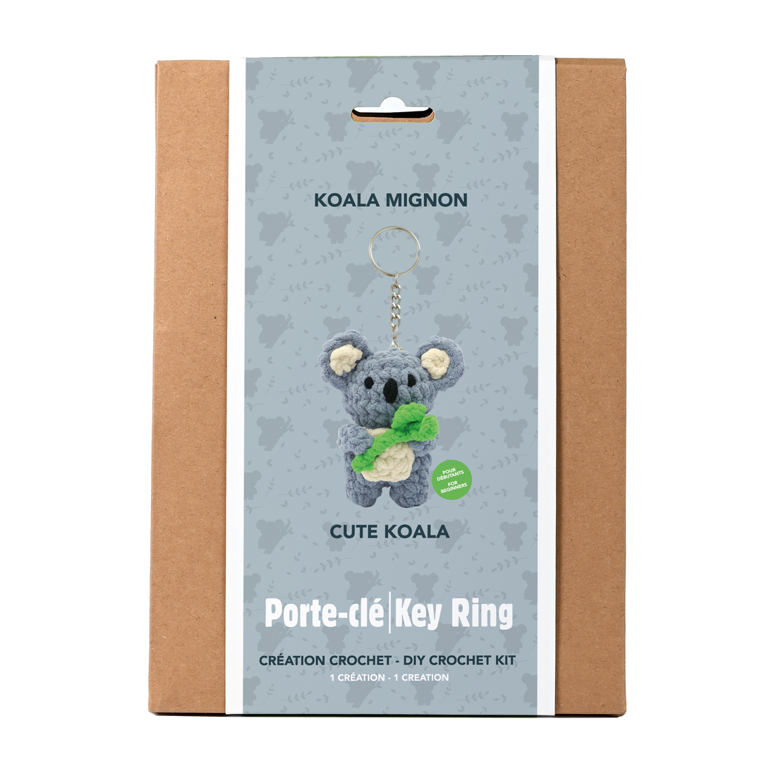 Kit DIY porte-clés crochet - Koala mignon (Bil)
