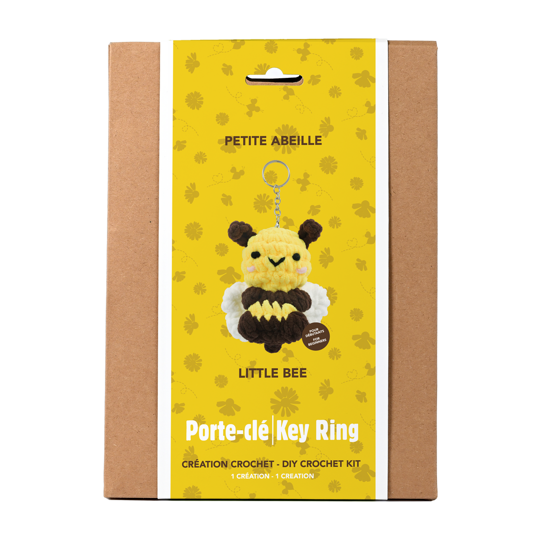 Kit DIY porte-clés crochet - Petite abeille (Bil)