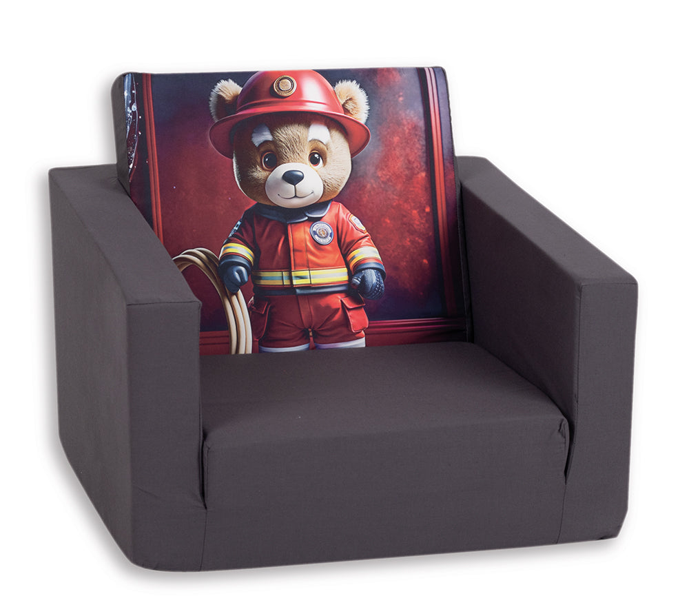 Flip Open Armchair - Firefighter Teddy Bear