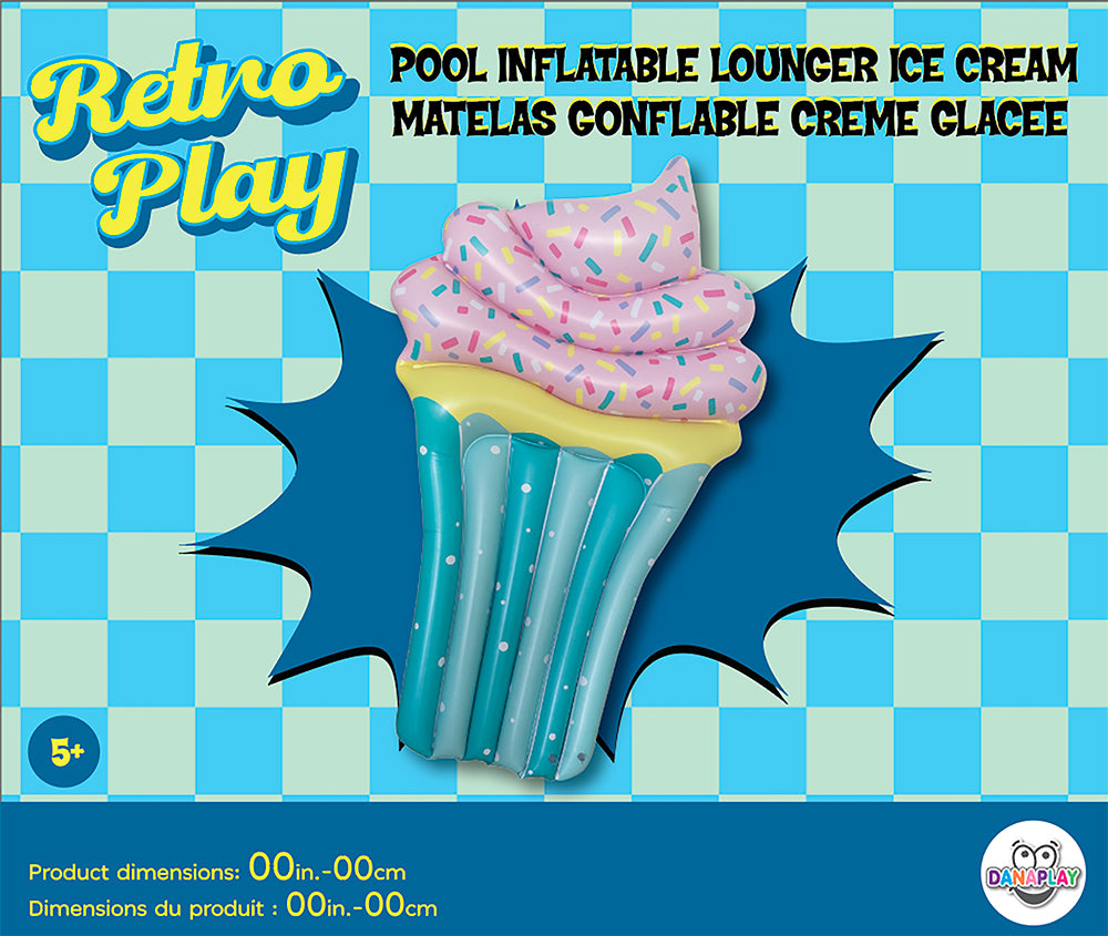 Danaplay - Matelas flottant crème glacée 70 po