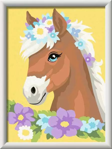 CreArt - Cheval avec fleurs