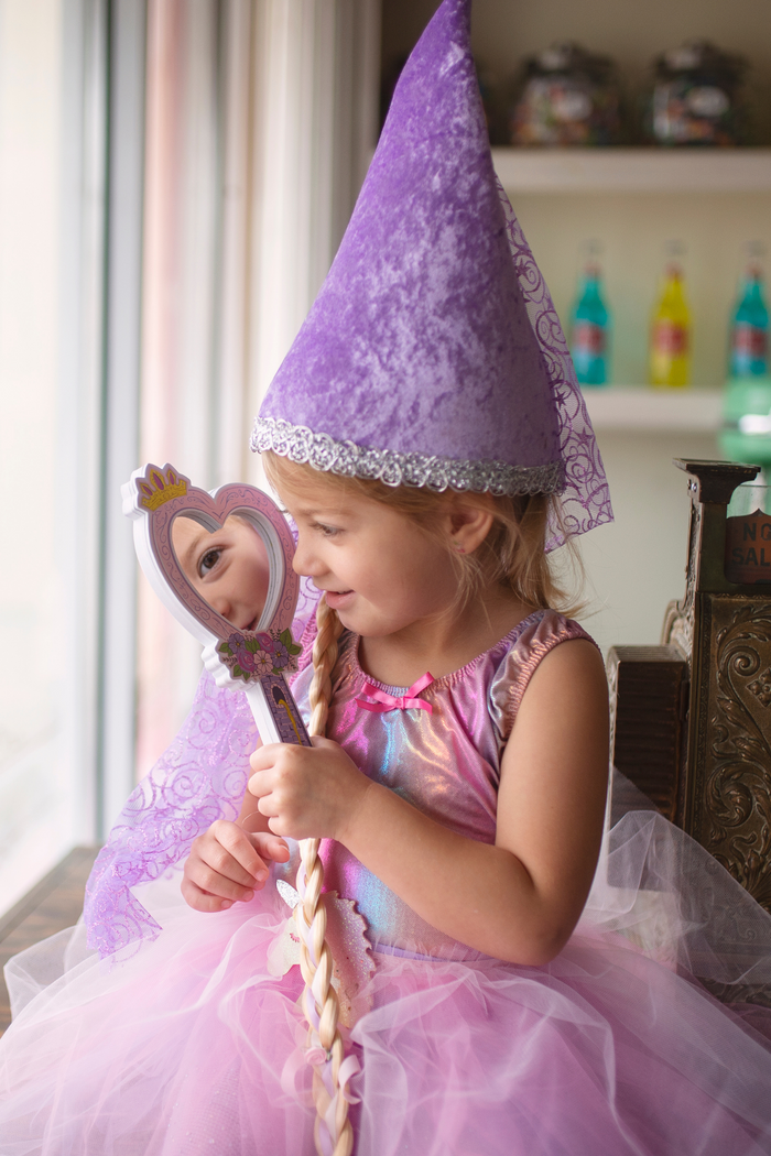 Chapeau de princesse avec tresse - Lilas