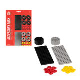 Plus Plus - Ensemble plaquettes de base et roues - Paquet rouge