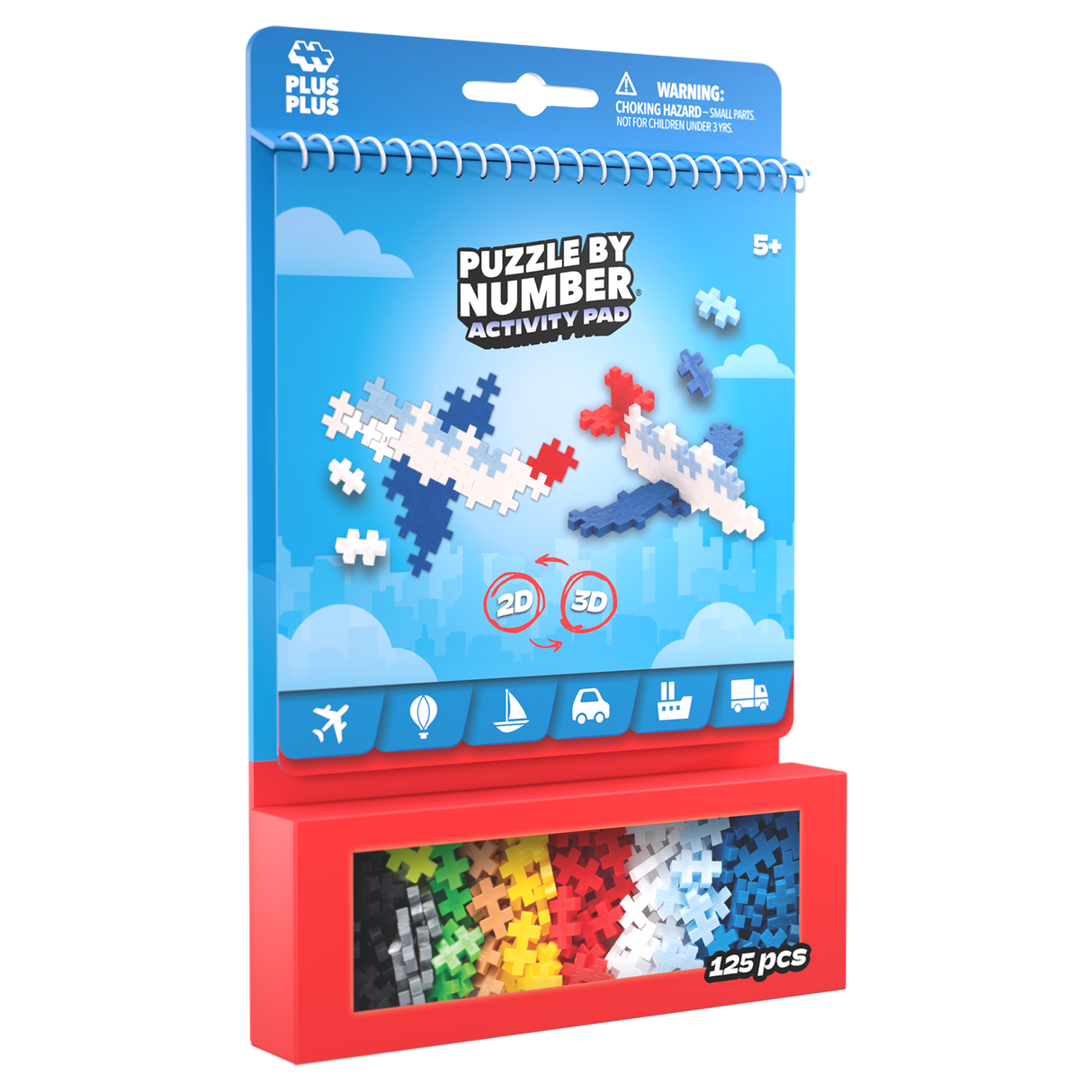 Plus Plus - Puzzle by Number Activity Pad - Transport