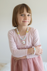 Necklace and Bracelet - White Unicorn