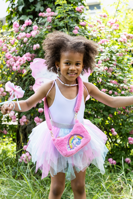 Rainbow Cuddle Crossbody Pink Purse