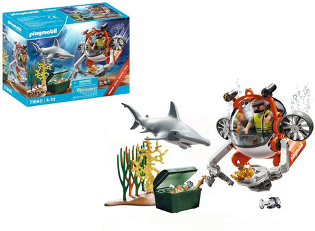 Chasse au trésor avec sous-marin