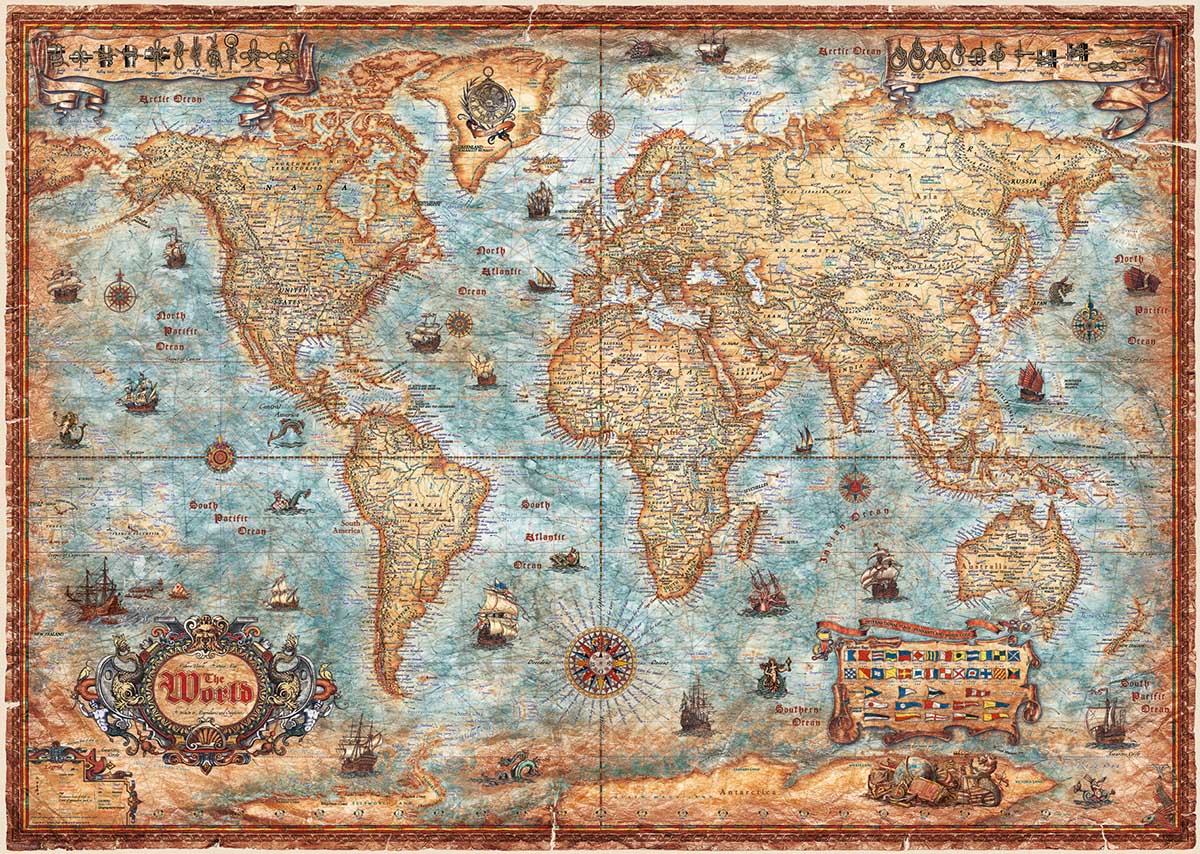 Map Art - The World - 2000 pcs