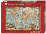 Map Art - The World - 2000 pcs