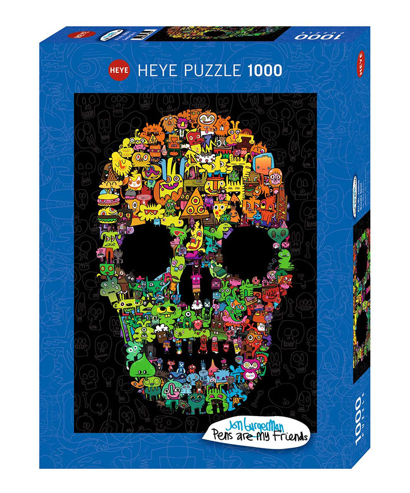 Pens are my Friends - Doodle Skull - 1000 pcs