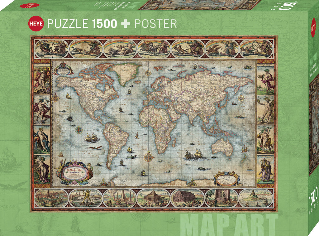 Willem Blaeu World - Map Art - 1500 mcx