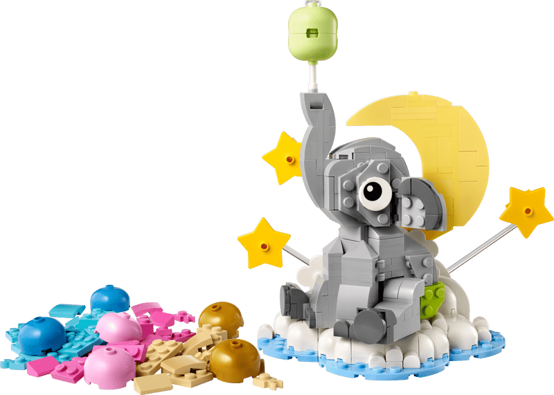 Le bébé éléphant dans le ciel - Lego