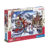 Station de train et bonhomme de neige - 500 mcx