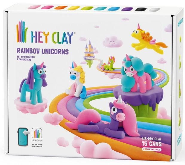 Hey Clay set - Rainbow Unicorns