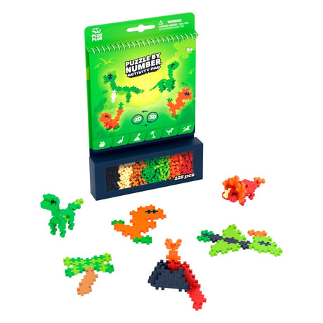 Plus Plus - Carnet d'activités Puzzle by Number - Dinosaures