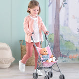Poussette Canne Rose pour poupon 36/42/52 cm