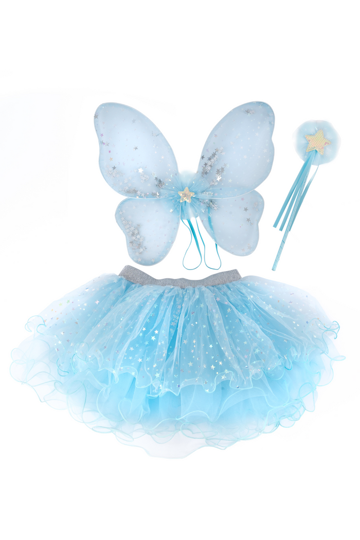 Iridescent Celestrial Fairy Wings Tutu and Wand