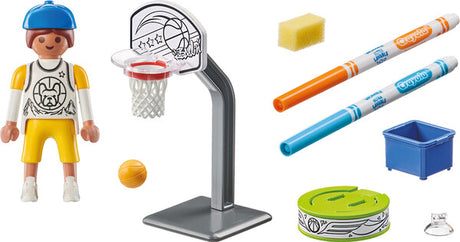 Patineur avec ballon de basket - Playmobil Color