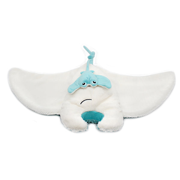 Mantalou the Manta Ray - Mom and Baby - Aqua