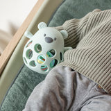 Nattou - Hochet ours en silicone avec balle - Vert aqua