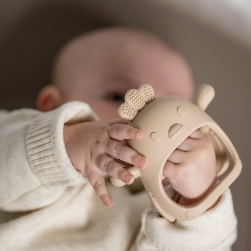 Nattou - Gant de dentition en silicone - Rose