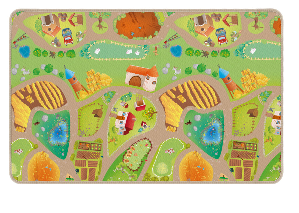 Tapis de jeu réversible - Ville et ferme