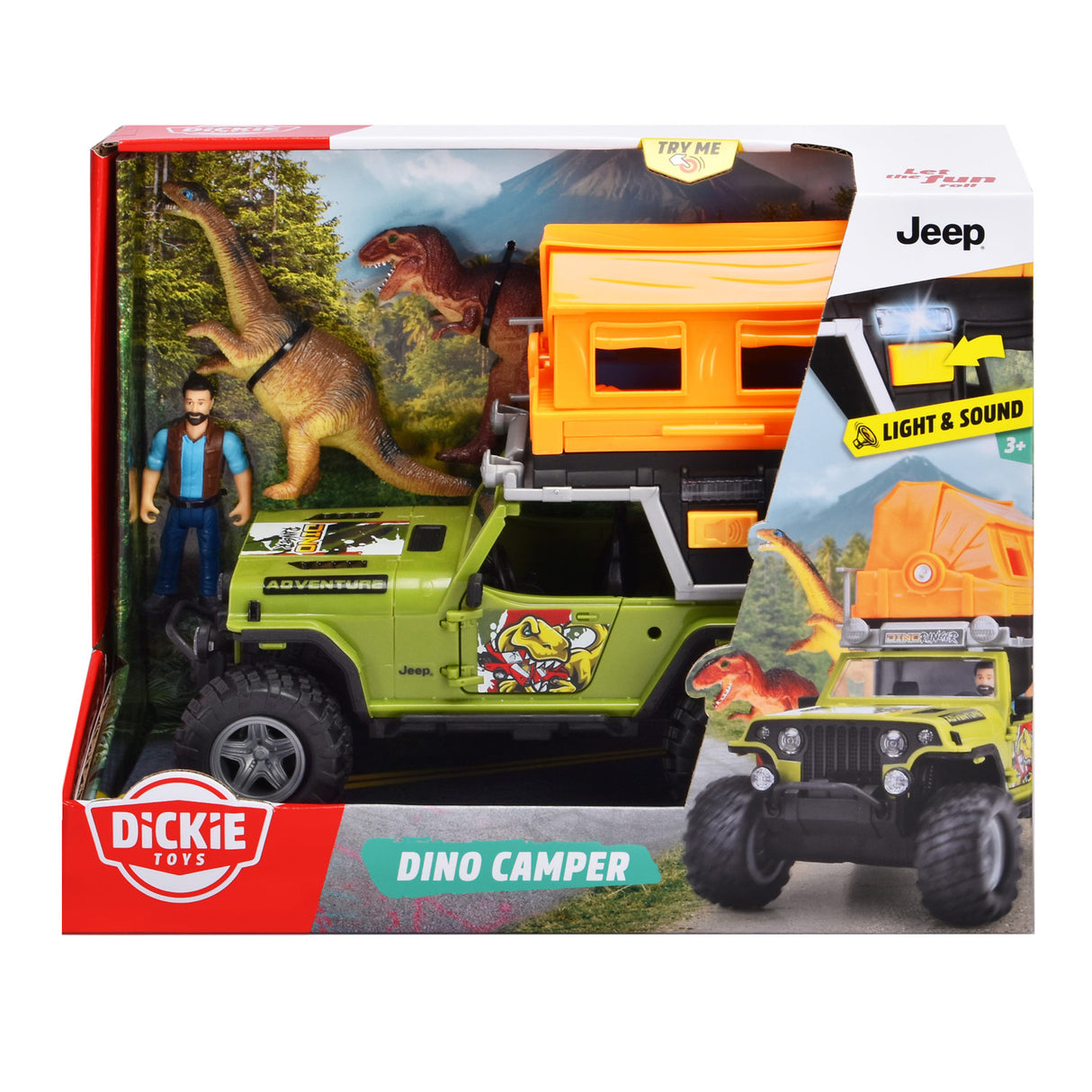 Dickie - Dino camping avec sons et lumières 23 cm