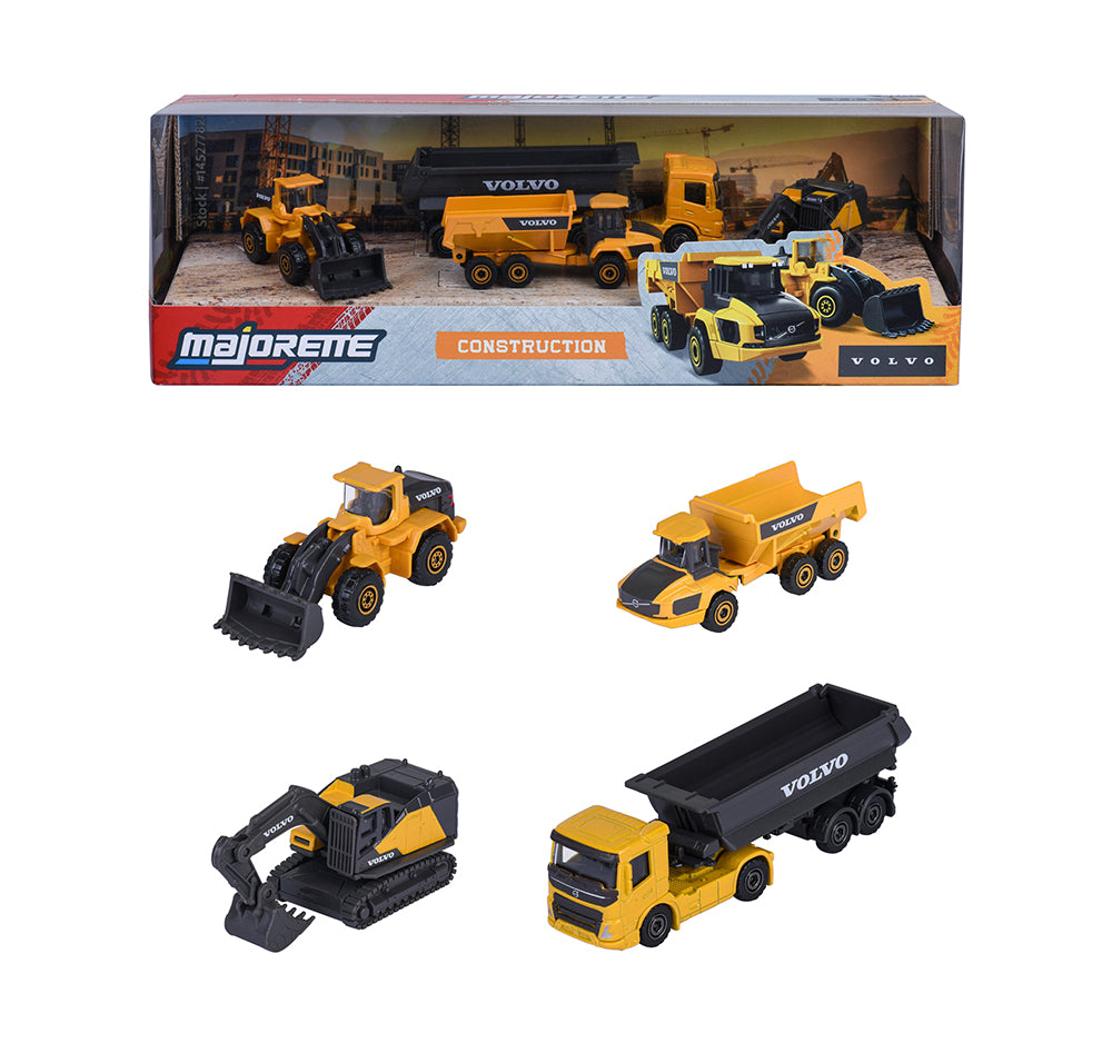 Majorette - 4 pcs Volvo Construction Gift Set