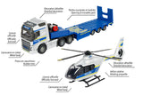 Majorette - Camion et hélicoptère de police Volvo