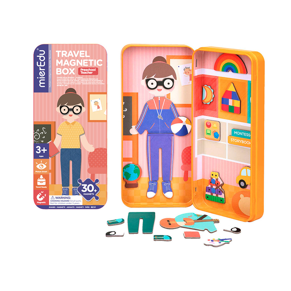 Boîte de jeu magnétique de voyage - mierEdu - À partir de 3 ans - Favorise l'imagination